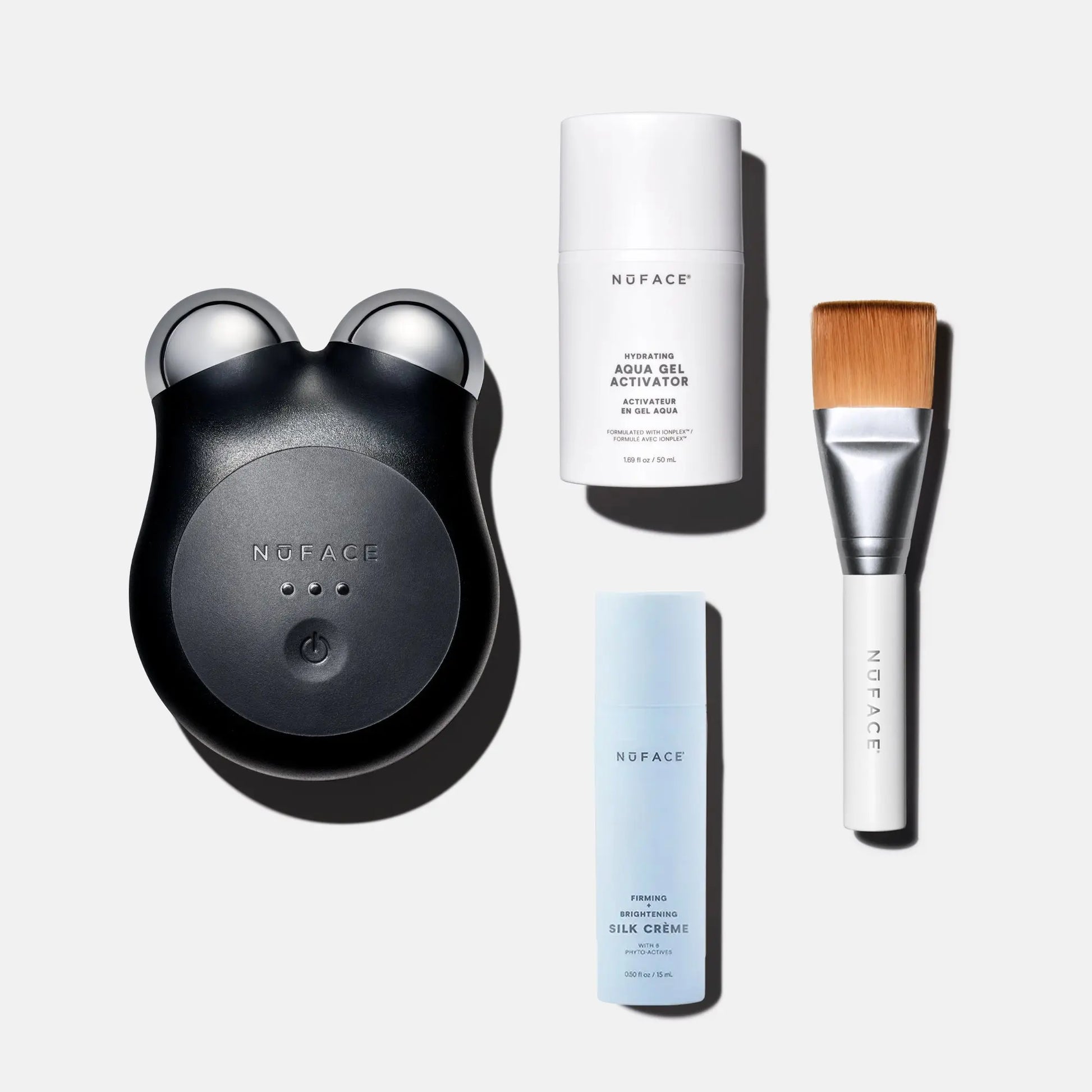NUFACE MINI+ Microcurrent Face Massager Device, Fda-Cleared - Neck & Facial Sculpting Tool for Skin Tightening, Contouring, Depuffing, Toning & Support Lymphatic Drainage + Activator Gel