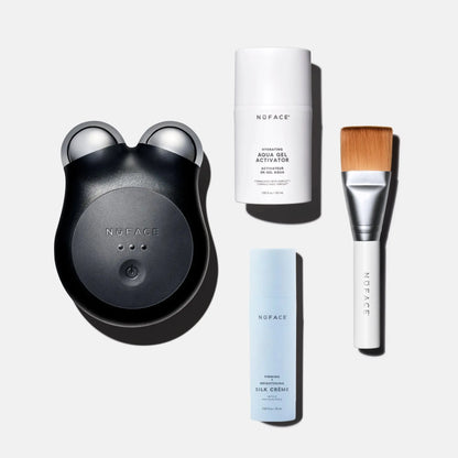 NUFACE MINI+ Microcurrent Face Massager Device, Fda-Cleared - Neck & Facial Sculpting Tool for Skin Tightening, Contouring, Depuffing, Toning & Support Lymphatic Drainage + Activator Gel