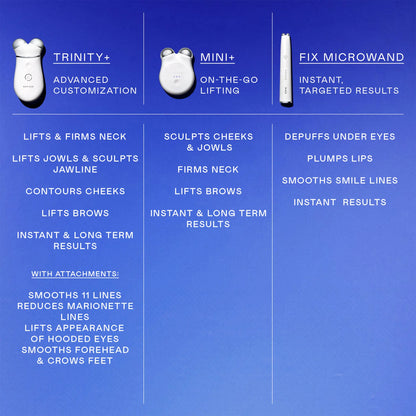 NUFACE MINI+ Microcurrent Face Massager Device, Fda-Cleared - Neck & Facial Sculpting Tool for Skin Tightening, Contouring, Depuffing, Toning & Support Lymphatic Drainage + Activator Gel